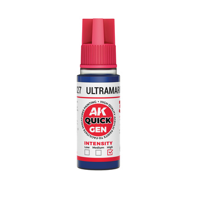 AK17027 AK Interactive Краска акриловая QUICK GEN - Ультрамариновый синий / ULTRAMARINE BLUE