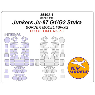 35402-1 KV Models 1/35 Junkers Ju-87 G1/G2 Stuka (Border Model #BF002) - Двусторонние маски
