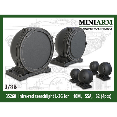 35260 Miniarm 1/35 Инфракрасный прожектор Л-2Г для танков типа 10M, 55A, 62 (4 шт.)