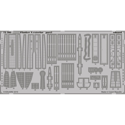 72503 Eduard 1/72 Фототравлёный экстерьер для С-27 Flanker A