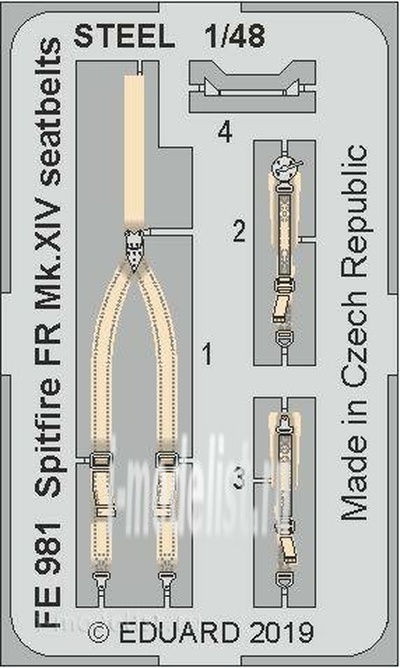FE981 Eduard 1/48 Spitfire FR Mk. XIV стальные ремни