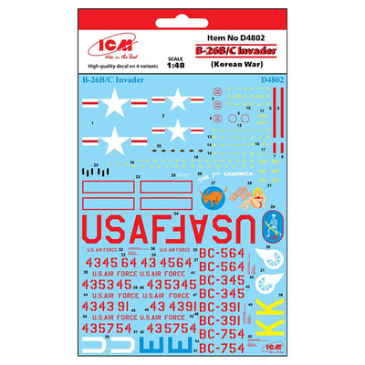 D4802 ICM 1/48 Декаль B-26B/C 
