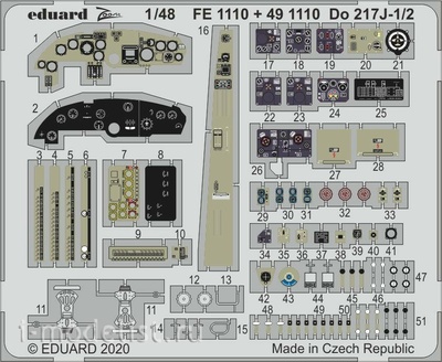 FE1110 Eduard 1/48 Фототравление для Do 217J-1/2