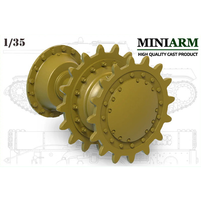 35244 Miniarm 1/35 КВ-1С Ведущие звезды + бронировка бортовой передачи (позднего типа)