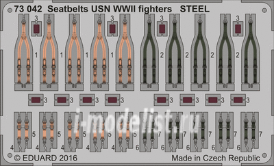 73042 Eduard 1/72 photo-etched Straps, US Naval aviation World war II, STEEL