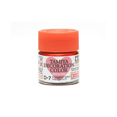 76607 Tamiya Акриловая краска DECORATION D-7 Strawberry Syrup (клубничный сироп)