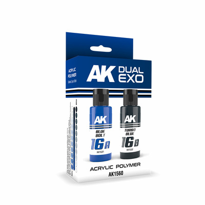 AK1560 AK Interactive Paint Set Dual Exo - 16A Blue Bolt & 16B Turbo Blue