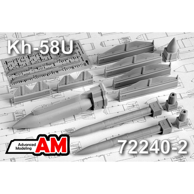 AMC72240-2 Advanced Modelling 1/72 Авиационная управляемая ракета Х-58У с ЛО-81 и пусковой АКУ-58