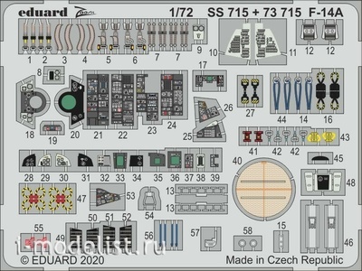 73715 Eduard 1/72 Фототравление для F-14A