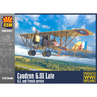 CSM32011 Copper State Models 1/32 Французский самолёт Caudron G.III поздний (Служба в США и Франции)