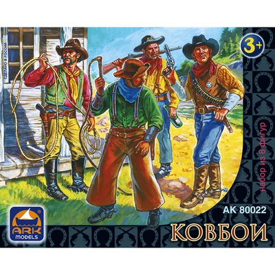80022 Ark-models Ковбои, набор из восьми фигур