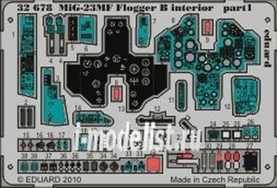 32678 Eduard 1/32 Цветное Фототравление для MiGG-23MF Flogger B interior S.A.