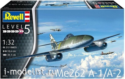 03875 Revell 1/32 Немецкий турбореактивный истребитель Messerschmitt Me262 A-1/A-2