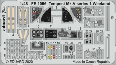 FE1096 Eduard photo etched parts for 1/48 Tempest Mk. V series 1 Weekend