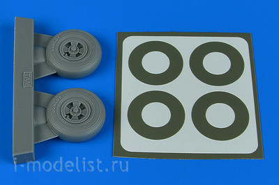 2241 Aires 1/32 Набор дополнений Spitfire Mk.IX wheels (4-spoke) & paint masks