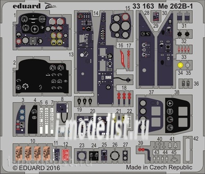 33163 Eduard 1/32 Фототравление для Me 262B-1