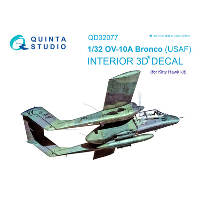 QD32077 Quinta Studio 1/32 3D Декаль интерьера кабины OV-10A (версия для USAF) (для модели KittyHawk)