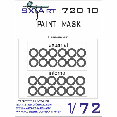 72010 SX-Art 1/72 Окрасочная маска танк Т-90 (для модели Modelcollect)