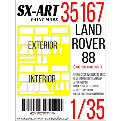 35167 SX-Art 1/35 Окрасочная маска Land Rover 88 (AK)