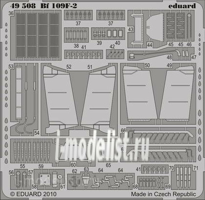 Eduard 49508 1/48 photo etched parts for Bf 109F-2 S. A.