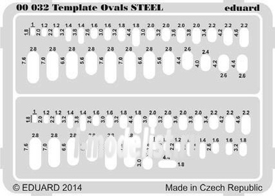 00032 Eduard Инструмент Template ovals STEEL