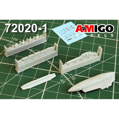 AMG72020-1 Amigo Models 1/72 Контейнер радиационной разведки, пусковое устройство П-62-2 для Эфир-1М
