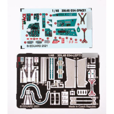 3DL48034 Eduard 1/48 3D декаль для MiGG-21MF SPACE
