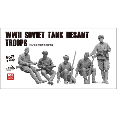 BR-004 Border Model 1/35 Советские танковые десантные войска времен Второй мировой войны (5 фигурок)