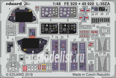 FE920 Eduard 1/48 photo etched parts for model L-39ZA