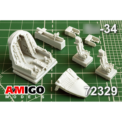AMG72329 Amigo Models 1/72 Кабина самолета С-34 с катапультным креслом К-36ДМ серия 2