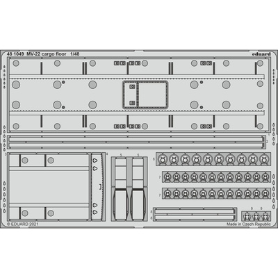 481049 Eduard 1/48 Фототравление для MV-22, пол грузового отсека