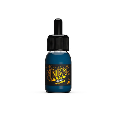 AK16014 AK Interactive Краска акриловая INK - Cиний океан / OCEAN BLUE