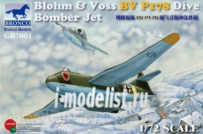 GB7001 Bronco 1/72 Blohm & Voss BV P178 Dive Bomber Jet.