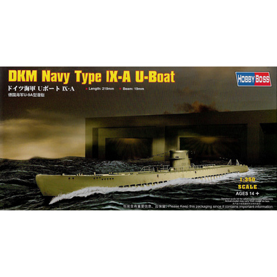 83506 HobbyBoss 1/350 Немецкая ДПЛ U-boat Type IX A