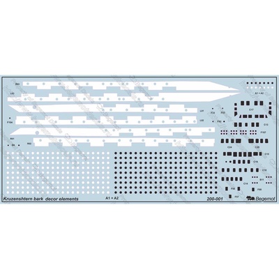 200001 Begemot 1/200 Декаль Крузенштерн