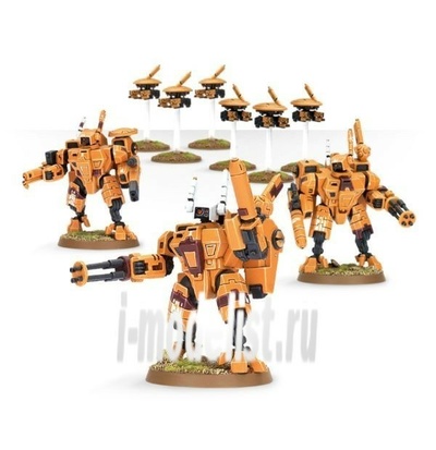 56-07 Warhammer 40.000 Crisis Team in Combat suits XV8 (XV8 Crisis Battlesuit Team)