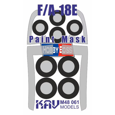 M48 061 KAV Models 1/48 Paint Mask for F/A-18E Super Hornet (HobbyBoss)
