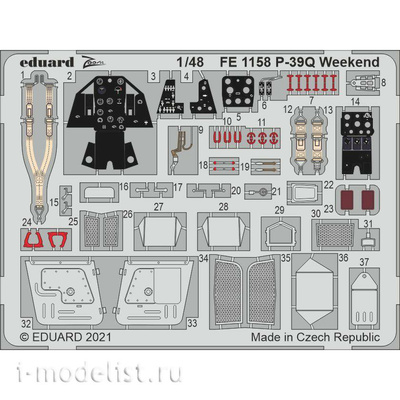 FE1158 Eduard 1/48 Фототравление для P-39Q Weekend