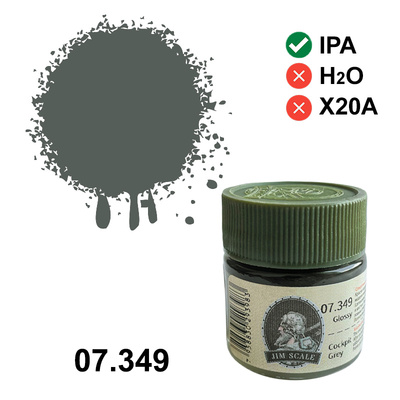 07.349 Jim Scale Краска спиртовая цвет Сockpit Grey (MiGG), 10 мл.