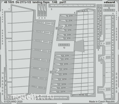 481025 Eduard 1/48 Фототравление для Do 217J-1/2 закрылки