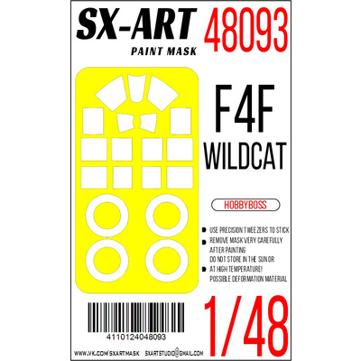48093 SX-Art 1/48 Окрасочная маска F4F-4 Wildcat (Hobbyboss)