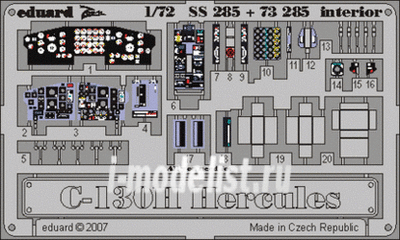 SS285 Eduard 1/72 Color photo etched parts for the C-130H (interior)