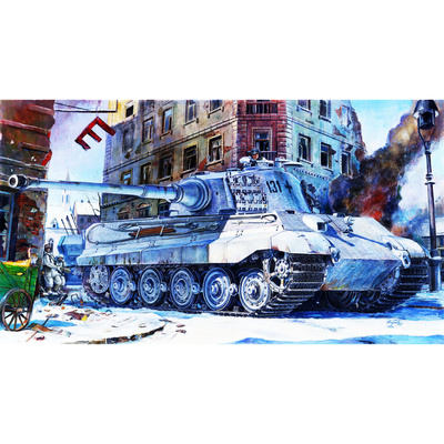 00906 Трубач 1/16 Немецкий танк Sd.Kfz.182 King Tiger с башней Хеншеля