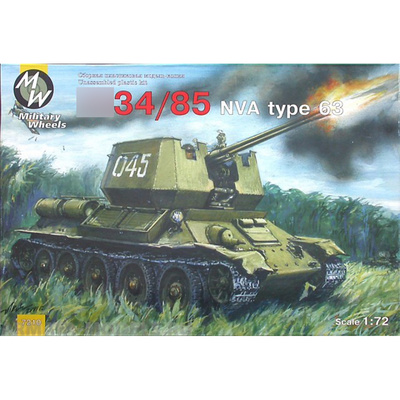 7210 Military Wheels 1/72 Танк тип 34/85 на NVA тип 63
