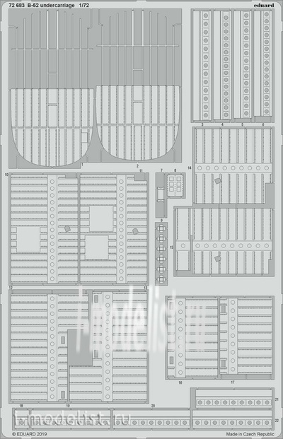 72683 Eduard 1/72 Фототравление B-52 шасси