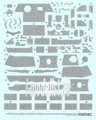 SPS-053 Meng 1/35 German Medium Tank Sd.Kfz.171 Zimmerit Decal Type 4