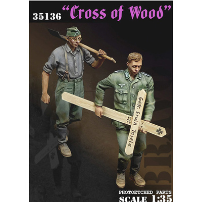 B6-35136 Bravo-6 1/35 Cross of Wood / Крест из дерева