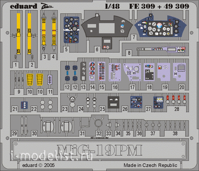 49309 Eduard Фототравление для MiGG-19PM