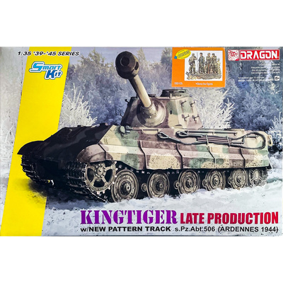 6900 Dragon 1/35 Немецкий танк Kingtiger с новыми траками s.Pz.Abt.506 (Ardennes 1944) (Поздний выпуск)