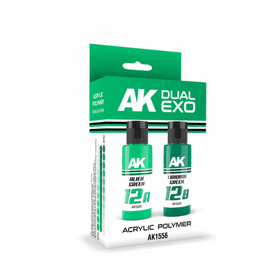 AK1556 AK Interactive Paint Set Dual Exo - 12A Alien Green & 12B Viridian Green